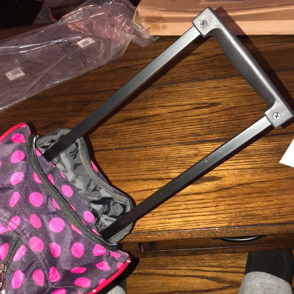 Gloria Vanderbilt — Polka Dot Rolling Duffel - Picture 6 of 6